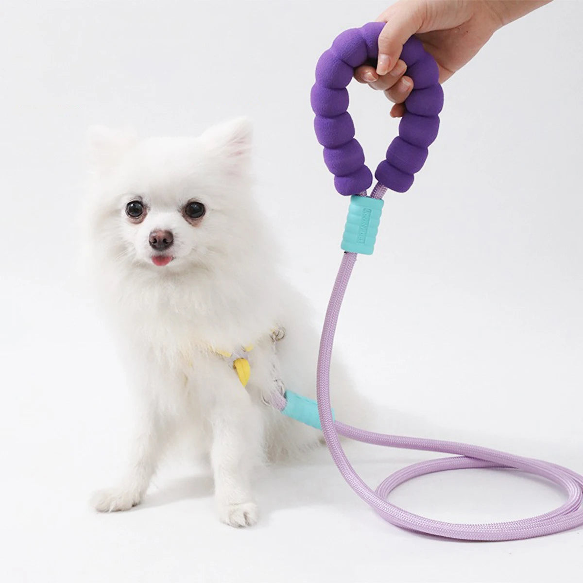 150cm Long Dog Leash with Foam Handle Cushioning Shock-Absorbing