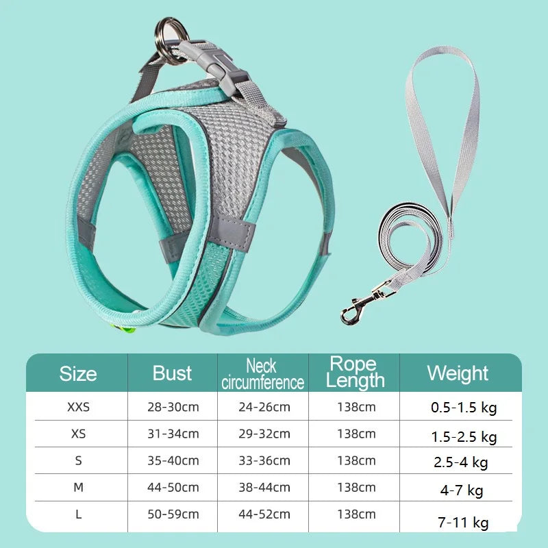 Orange Pink Green Blue Small Dog Large Dog Harness