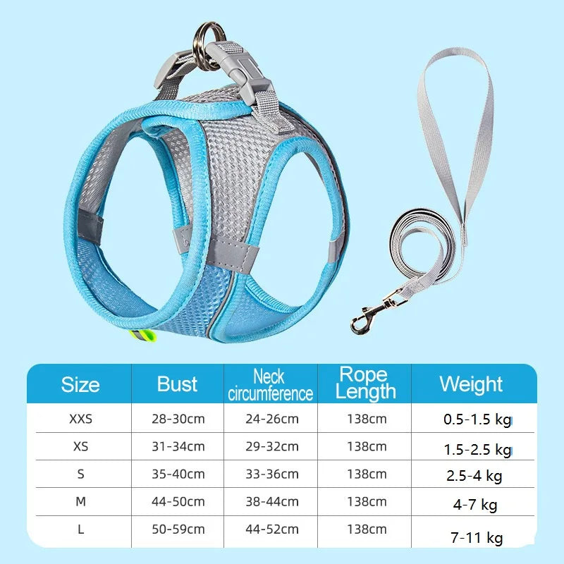 Orange Pink Green Blue Small Dog Large Dog Harness